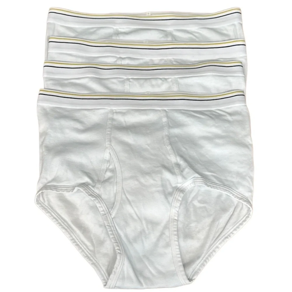 Stafford Full Cut Briefs 100% Cotton Lot Of 4 